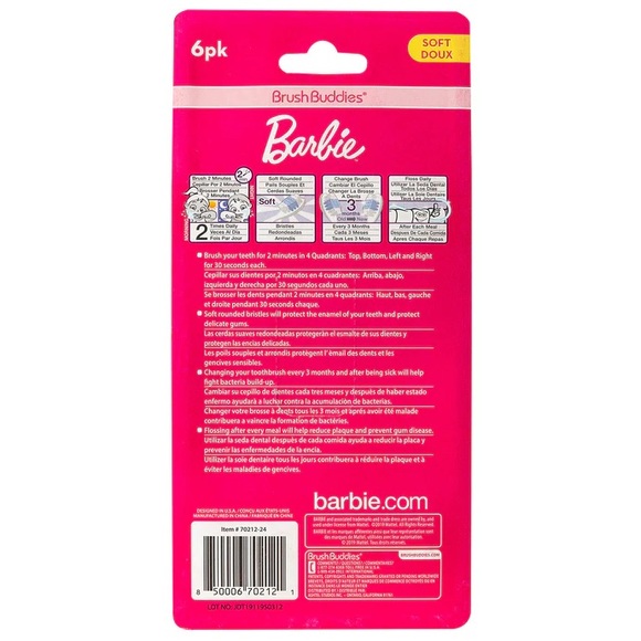 Barbie 6PK Toothbrushes - Picture 5 of 6